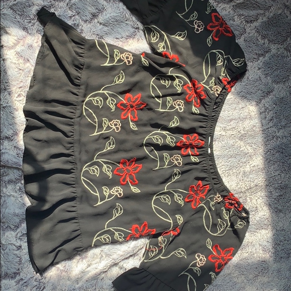 off the shoulder peplum blouse